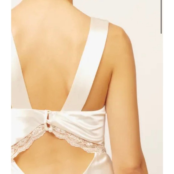 Reformation Chania Silk Dress Ivory NWT - Picture 6 of 10